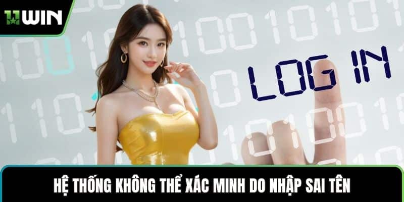 Hệ thống không thể xác minh do nhập sai tên